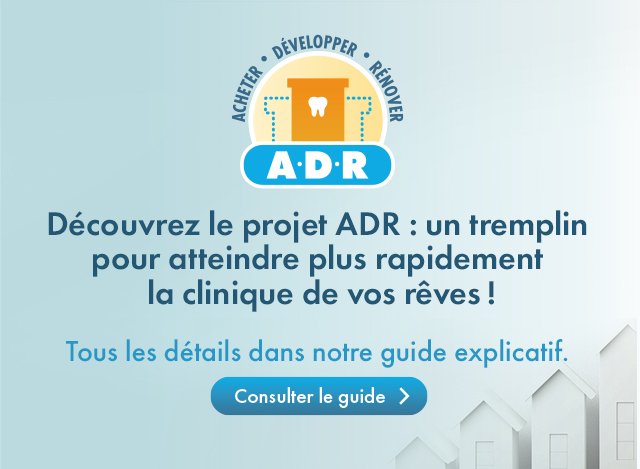 Découvrez le projet ADR : un tremplin pour atteindre plus rapidement la clinique de vos rêves! | Tous les détails dans notre guide explicatif. | Retrouvez tous les détails dans notre guide explicatif. Consulter le guide | Logo ADR